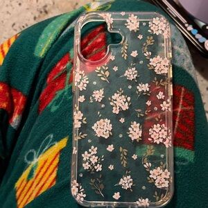 Floral Clear iPhone 17 hard case